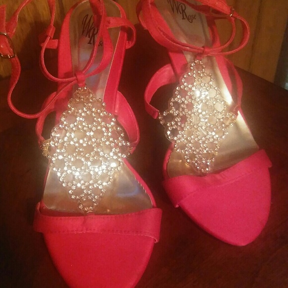 Wild Rose Shoes Sexy Red Evening Heels Poshmark